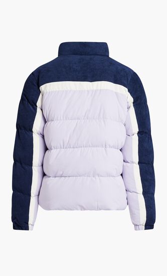 ROWAN CORD MIX ARCHIVE COL BLOCK PUFFA JACKET