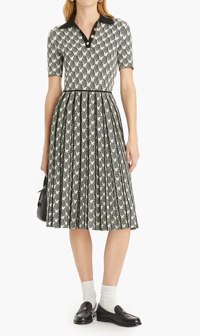 JACQUARD POLO DRESS