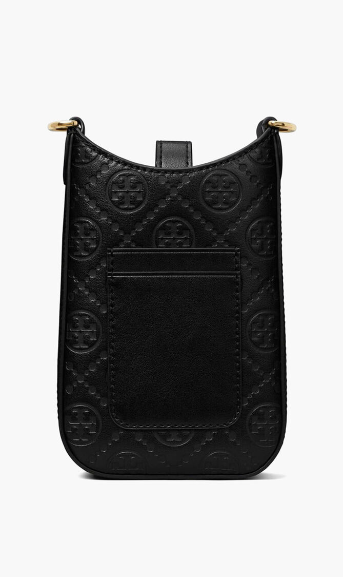 T Monogram Leather Phone Crossbody