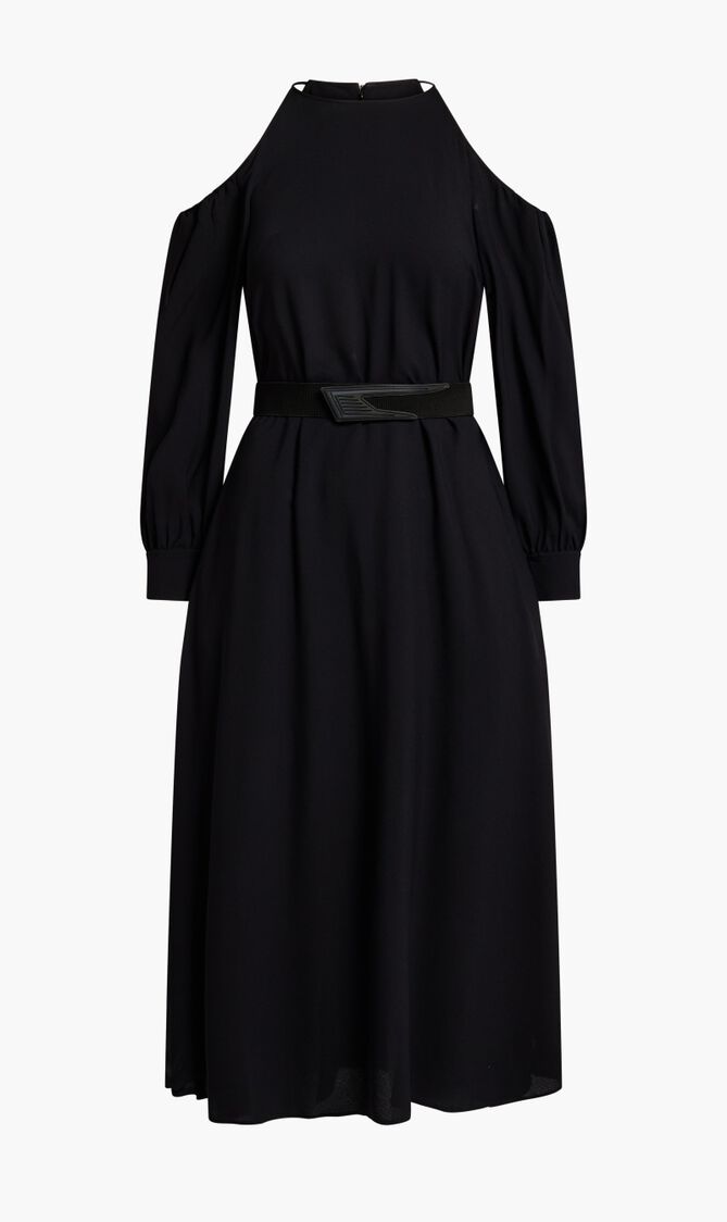 Belted Drop Shoulder Dress