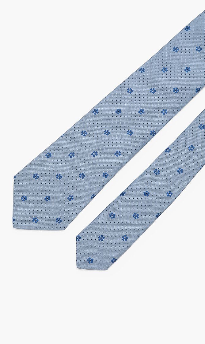 Floral Print Silk Tie