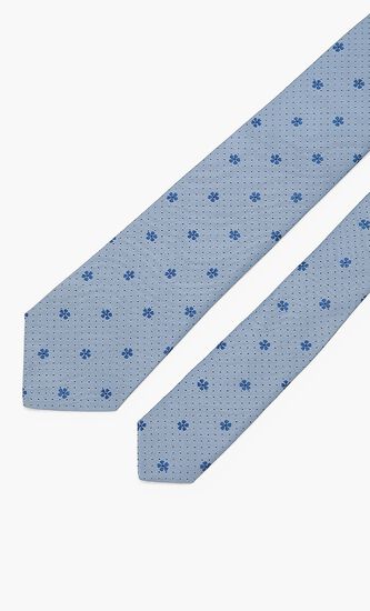 Floral Print Silk Tie