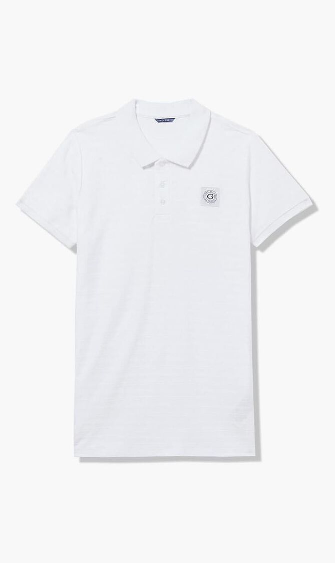 Jacquard Short-Sleeve Polo Shirt