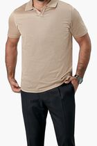 ANGELO KAHELERCERIZED TSHIRT DARK BEIGE VM 7022