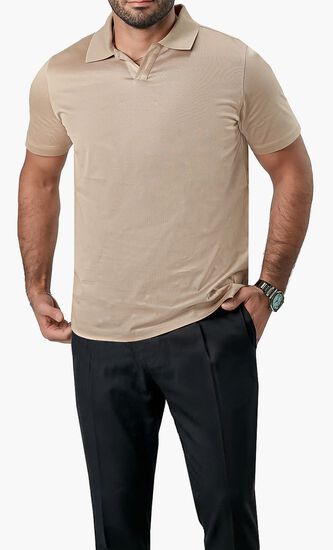 ANGELO KAHELERCERIZED TSHIRT DARK BEIGE VM 7022
