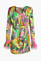 NADINE MIAMI V NECK MINI DRESS