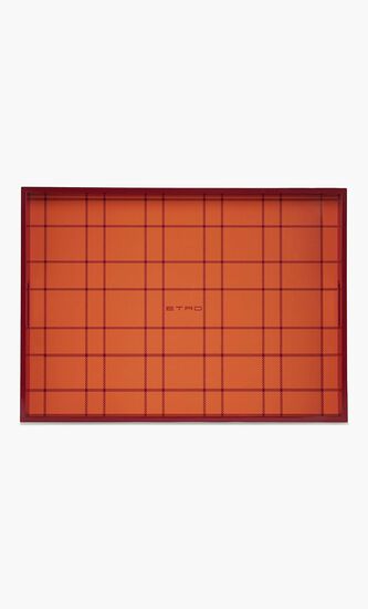 Tartan Tray Rectangular Large Red