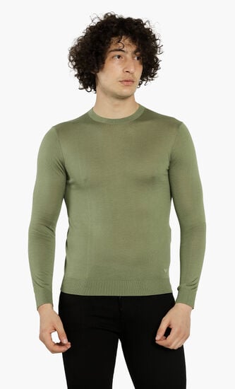 Plain Crew-Neck Sweater