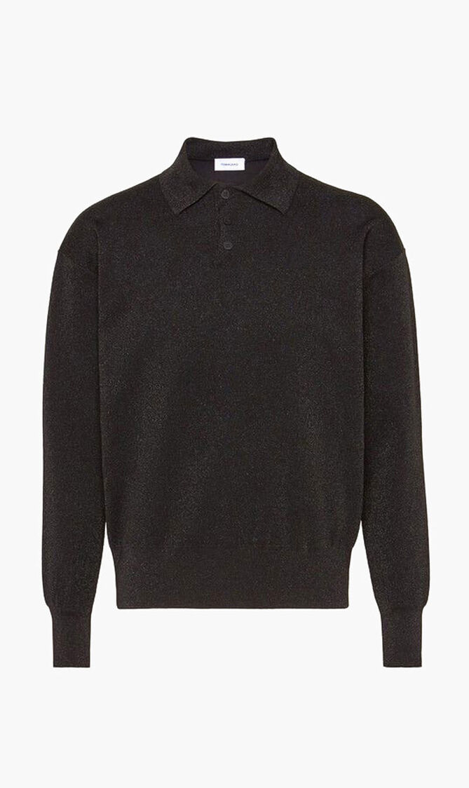 LUREX DOUBLELONG SLEEVES POLO-NECK