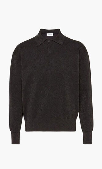 LUREX DOUBLELONG SLEEVES POLO-NECK