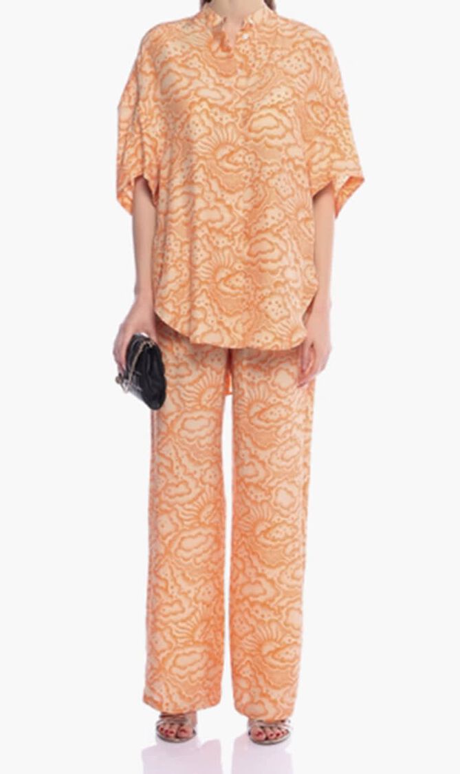 Silk blouse with print