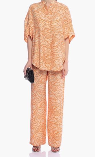 Silk blouse with print