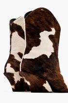 Pony hair ankle boots