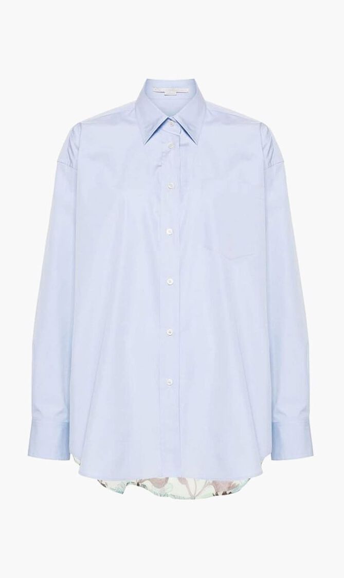 CHIFFON BACK OVERSIZED SHIRT