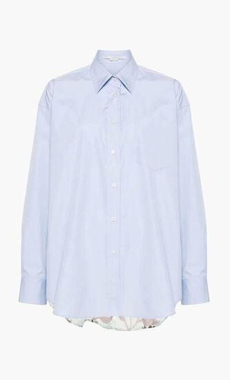 CHIFFON BACK OVERSIZED SHIRT