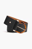 Tortoiseshell Buckle Leather Belt