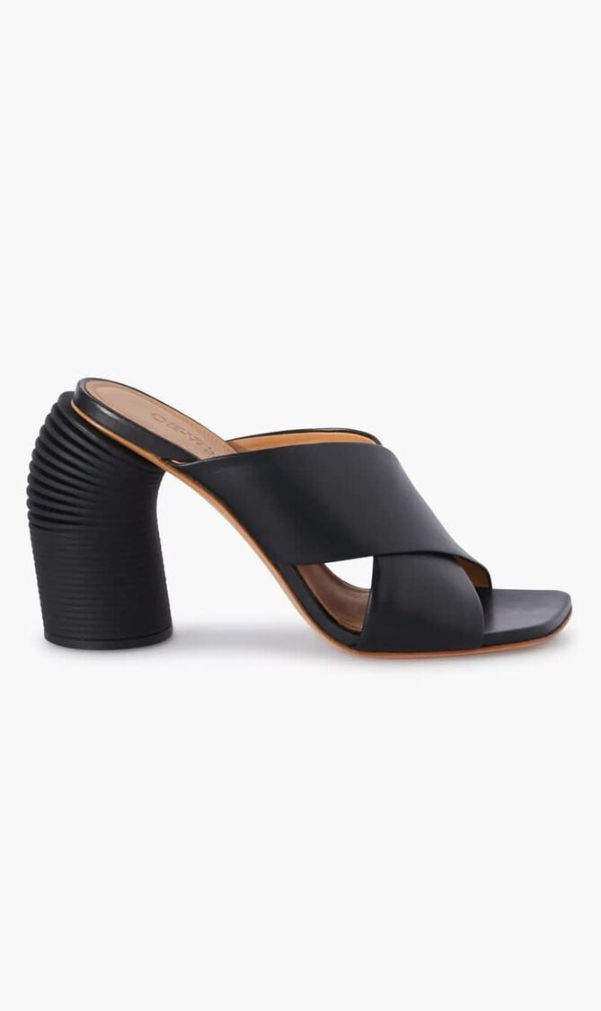 SPRING CRISS CROSS HIGH MULE BLACK BLACK