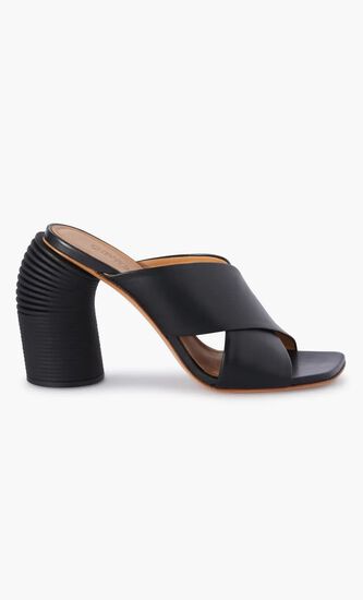 SPRING CRISS CROSS HIGH MULE BLACK BLACK