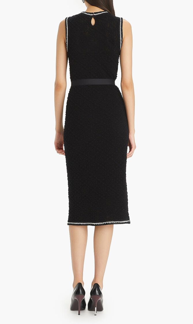 COTTON POINTELLE KNITTED TANK DRESS