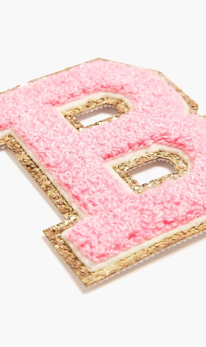 Chenille Sparkle Letter 'B' patch