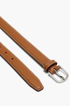 SLIM GRAINED-LEATHER TROUSER BELT