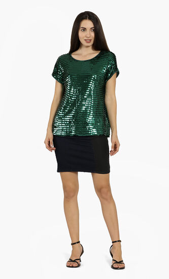 Cascading Sequin Top