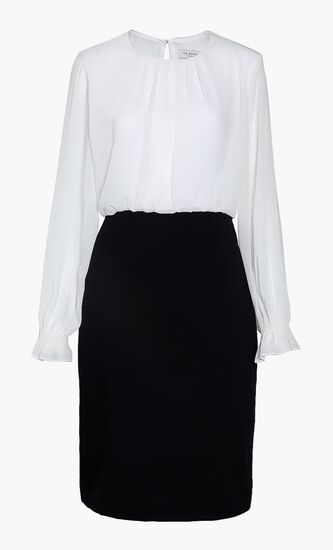 Exaggerated Sleeve Detail Dress