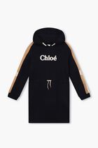 HOODED LS DRESS