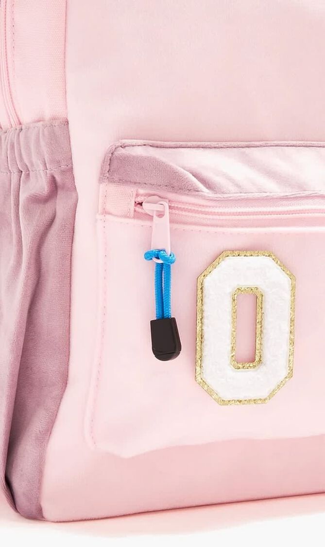 3 CHENILLE SPARKLE LETTER PATCHES WHITE