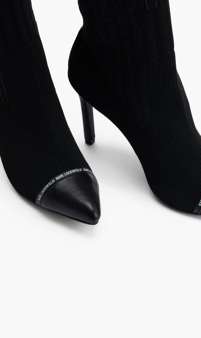 PANDORA MONOGRAM RIBBED KNEEBLACK KNIT TEXTILE