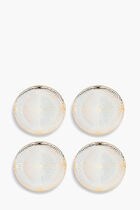 TLI LILY PAD WHITEGOLD DESSERT PLATES S4