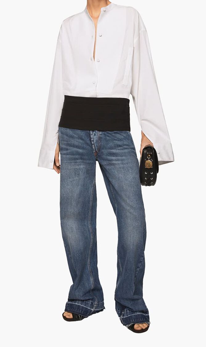 Tuxedo-Inspired Denim Jeans