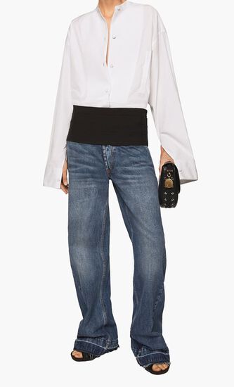 Tuxedo-Inspired Denim Jeans