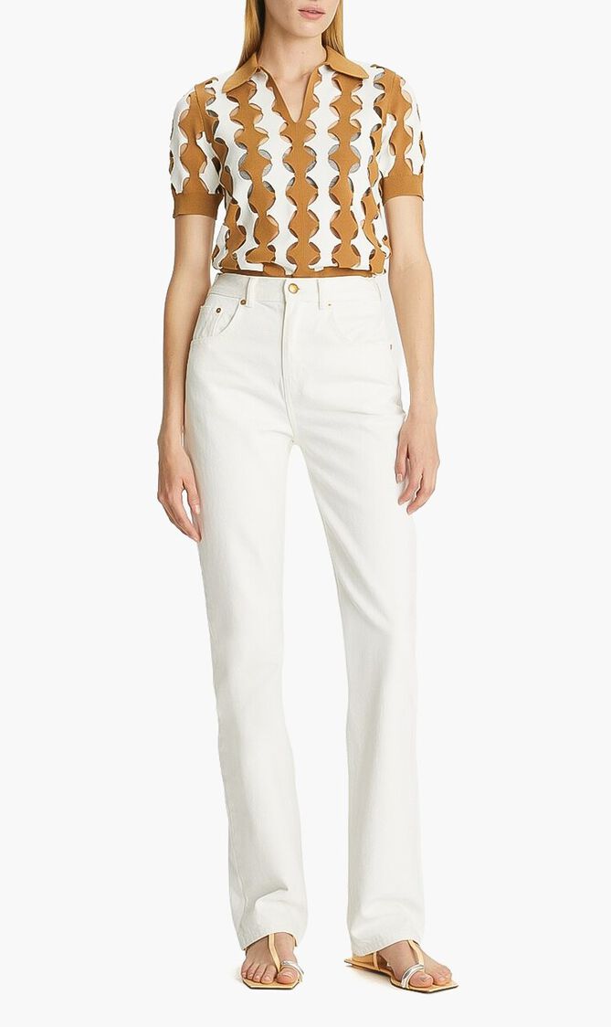 Mid Rise Slim Straight Jeans