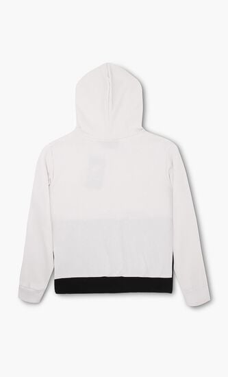 Hoodie With Badge Printed Pocket