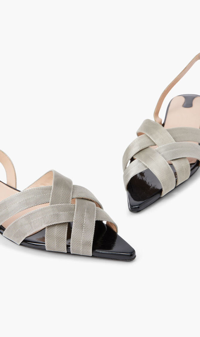 ERIS FLAT SLING BACK METALLIC STRAPS H10