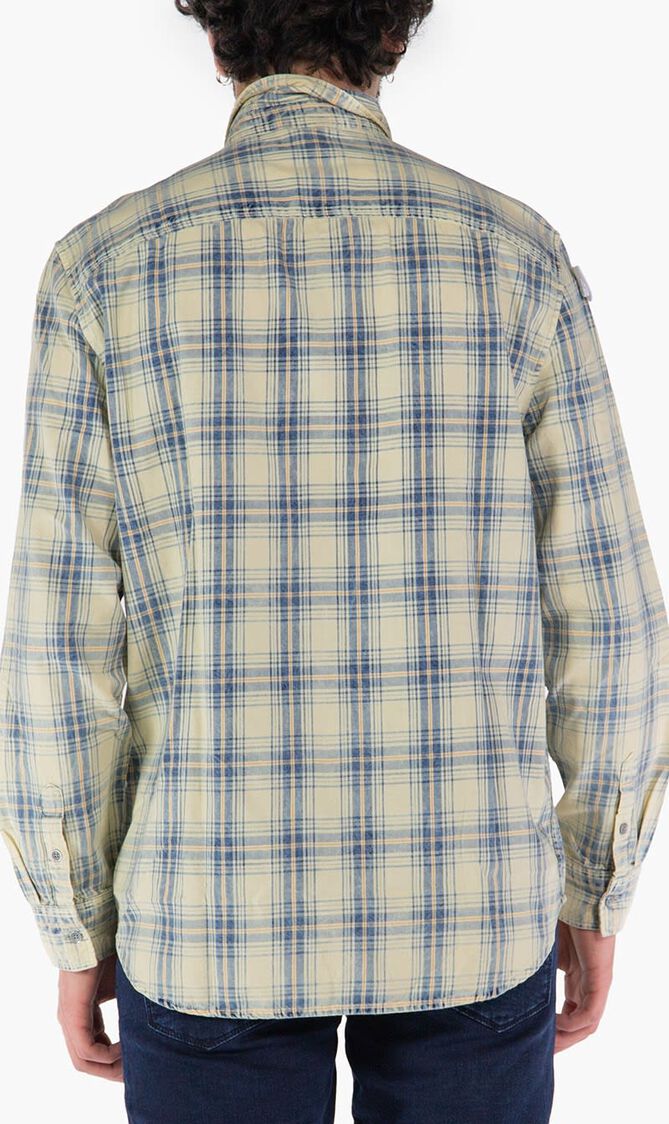 LS COLLIN CHECK INDIGO SHIRT