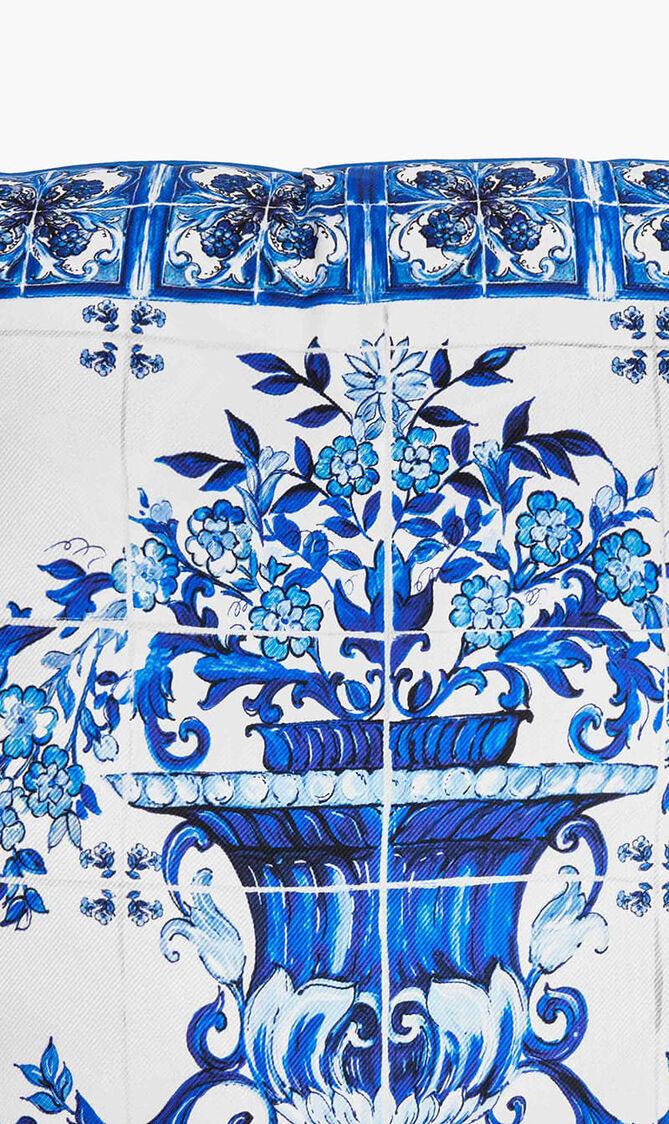 Blu Mediterraneo Silk Twill Pillow