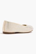 Swarovski Crystals All Around Decorated Suede Leather Ballerinas