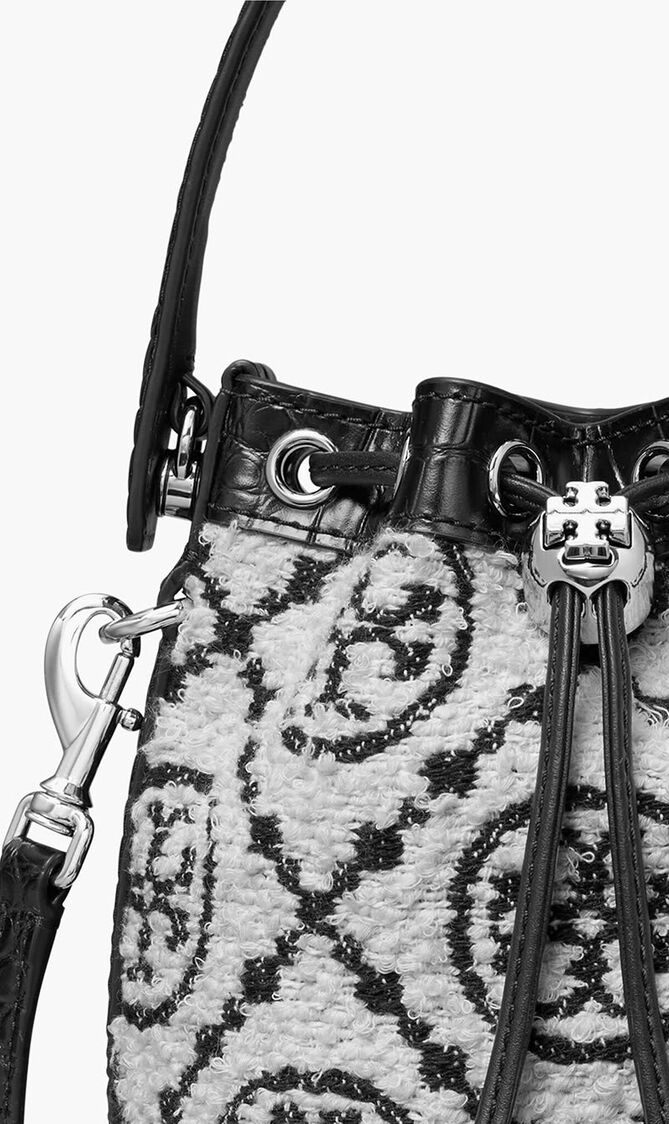 T Monogram Boucle Mini Bucket Bag