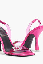 SQUARE TOE SLINGBACK HIGH HEEL SANDAL