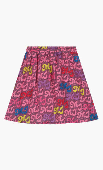 Logo Pleated Skirt