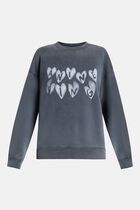 SPENCER SWEATSHIRT HEARTS WASHED BLACK