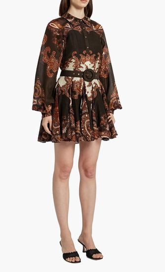 Omya Belted Mini Dress
