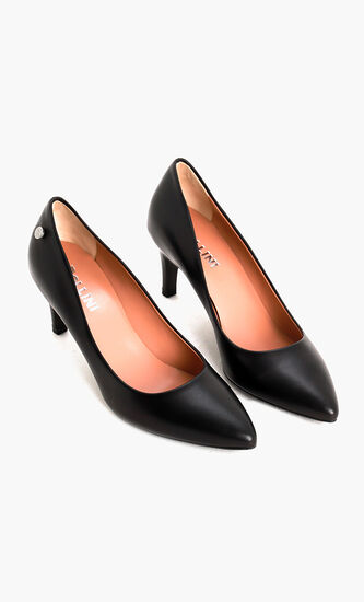 Leather Pointy Toe Pumps