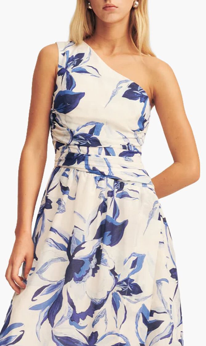 Willa Asymmetrical Gathered Maxi Dress