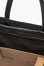 Two tone Leather Double Tote