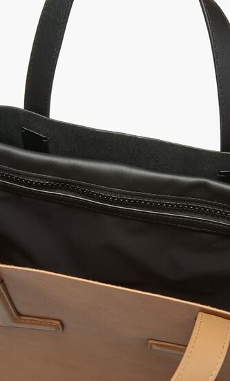 Double Leather Tote Bag