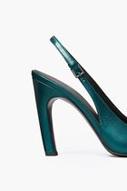 Pave Cut Out Logo Slingback Heel