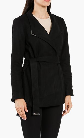 Drytaa Short Belted Wrap Coat